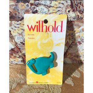 Vintage 80s Barrette 1980s Green Dinosaur Wilhold Twee Fun Teacher